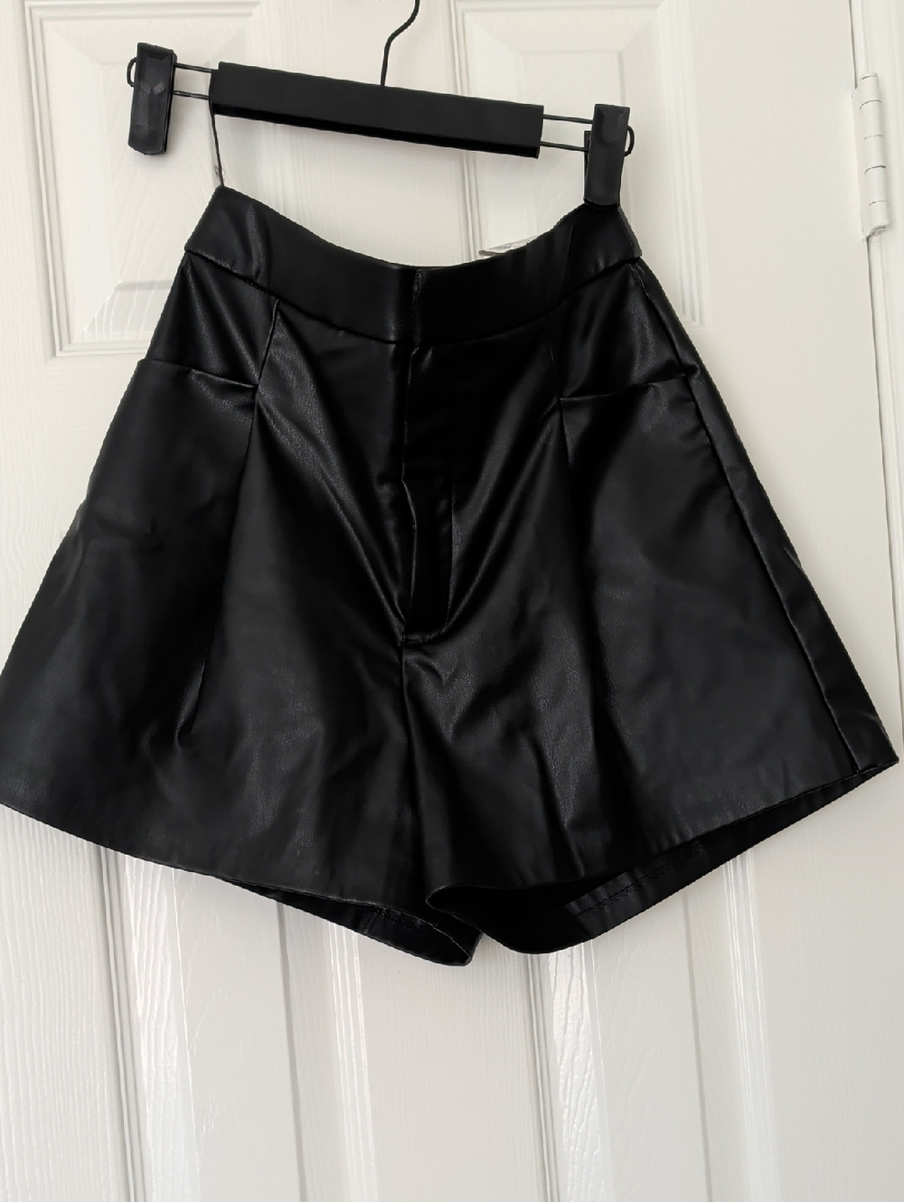 Zara High Waisted Faux Leather Shorts